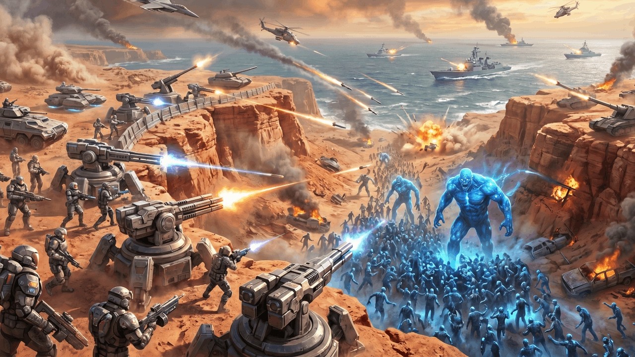 MONSTER APOCALYPSE! 3 Million Horde vs Heavy Graveyard Artillery! UEBS 2