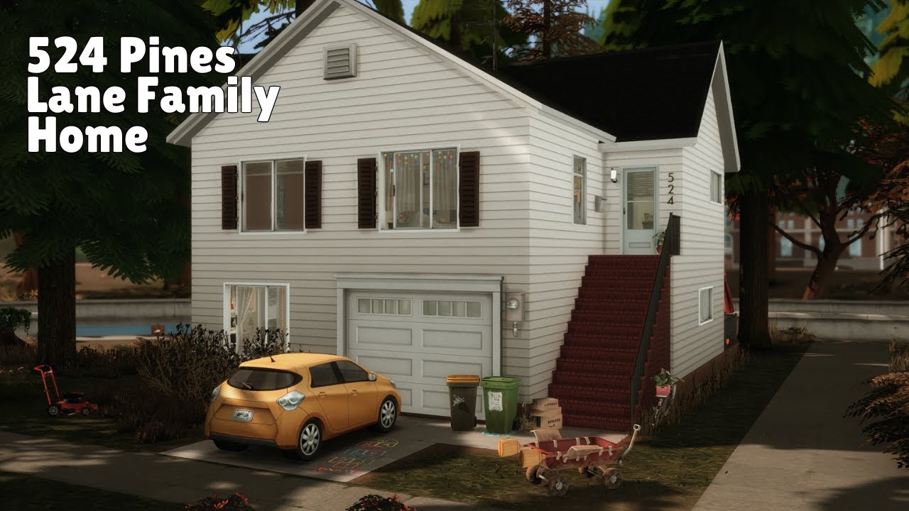 524 Pines Lane Family Home|| Sims 4 CC Speed Build🔨|| CC included
