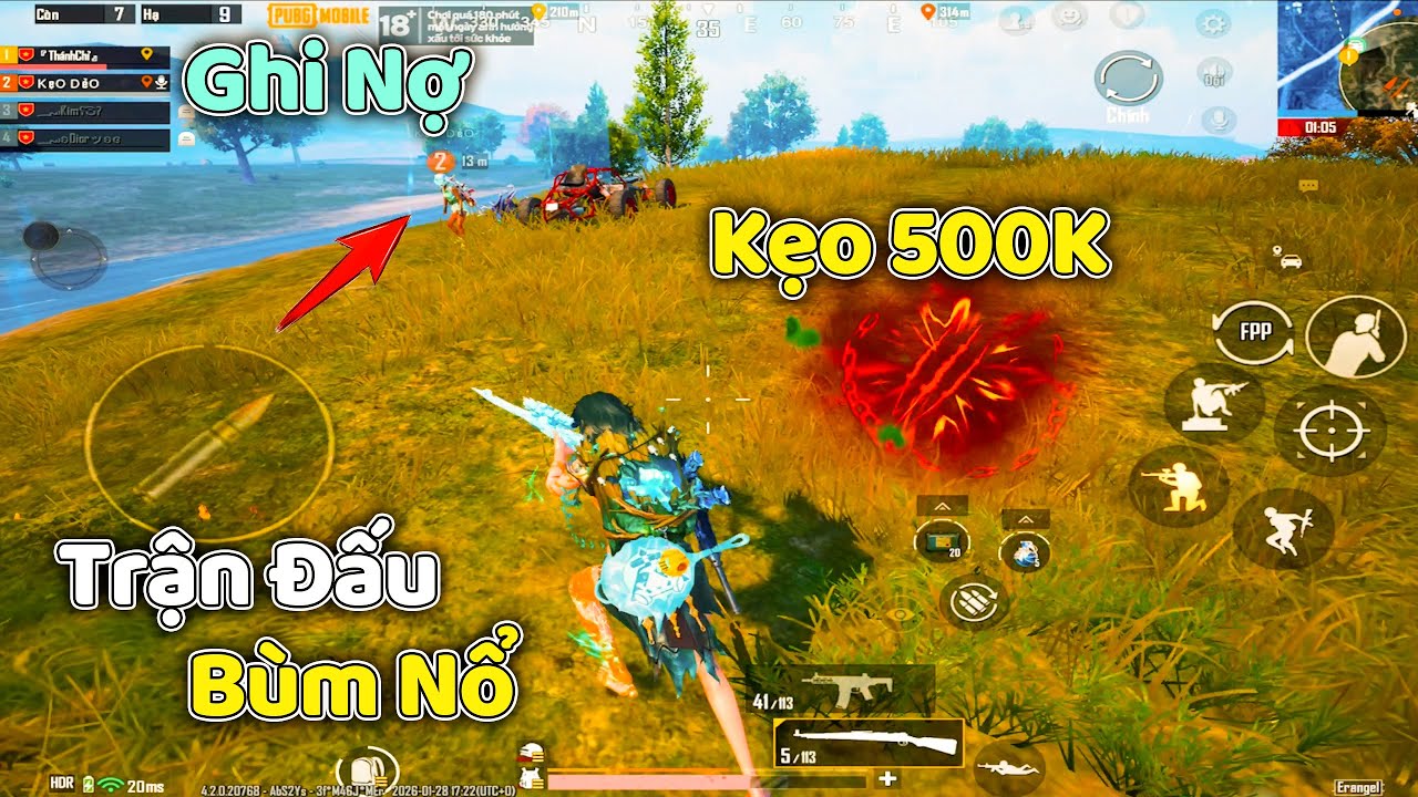 PUBG Mobile | Em Kẹo Chính Thức Nợ TuấnHC 500k Sau Trận Đấu