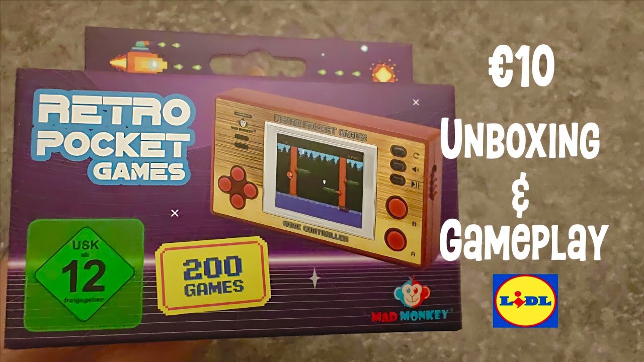 The Mad Monkey Retro Pocket Game Unboxing and Gameplay