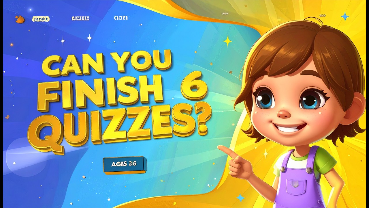 Can Your Child Finish All 6 Learning Rounds? 🧠 Fun Quiz Games for Preschool & Kindergarten