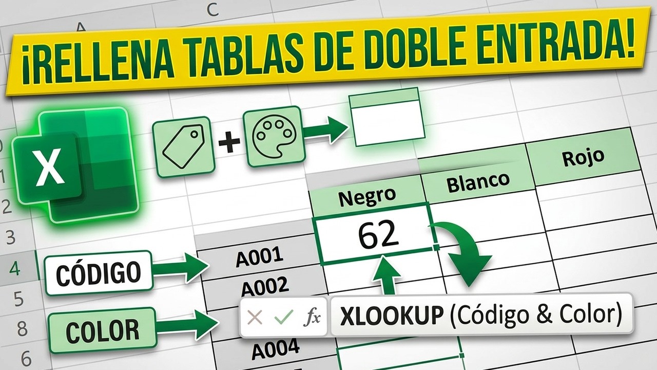 Rellena tablas de doble entrada con BUSCARX usando múltiples criterios