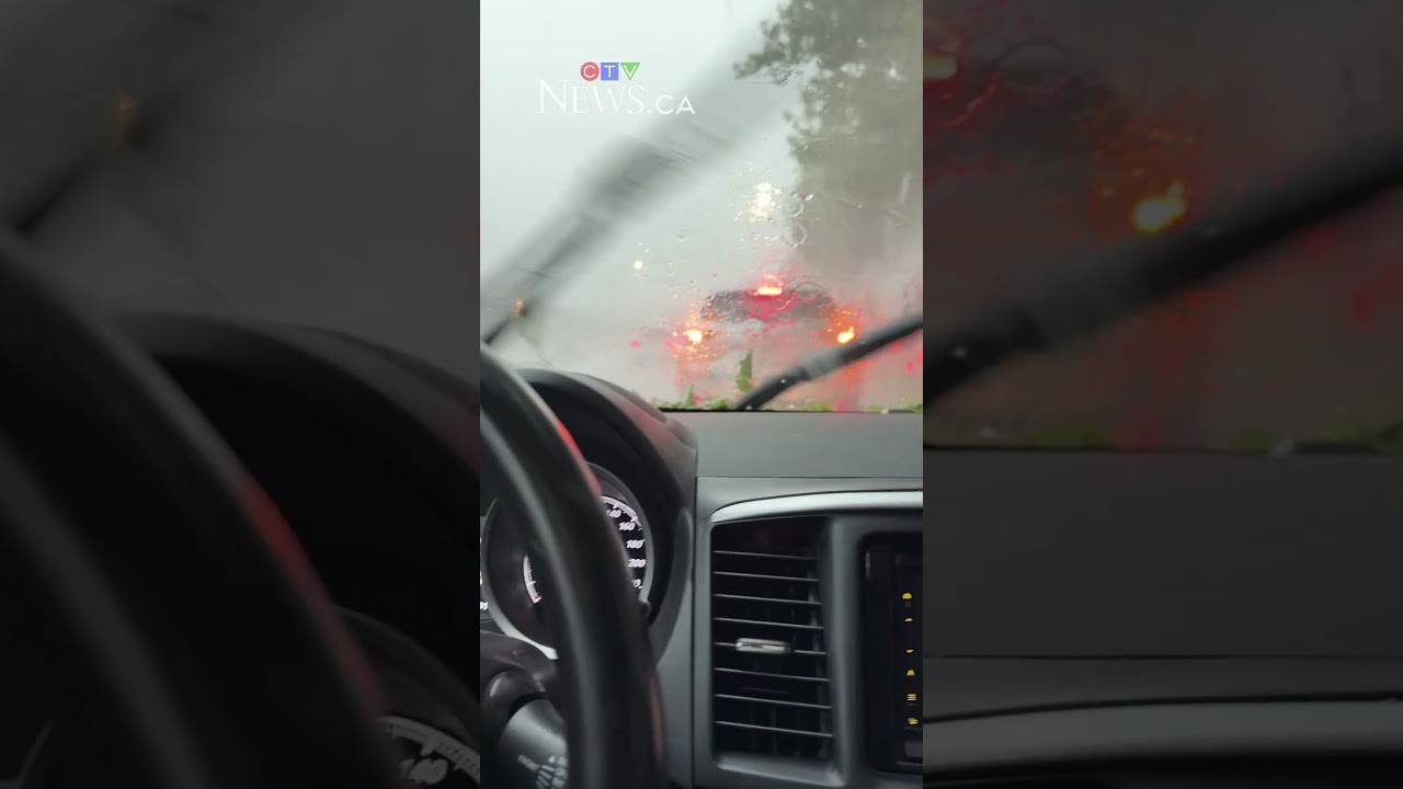 Commuters battered by strong winds, golf ball sized hail in Toronto