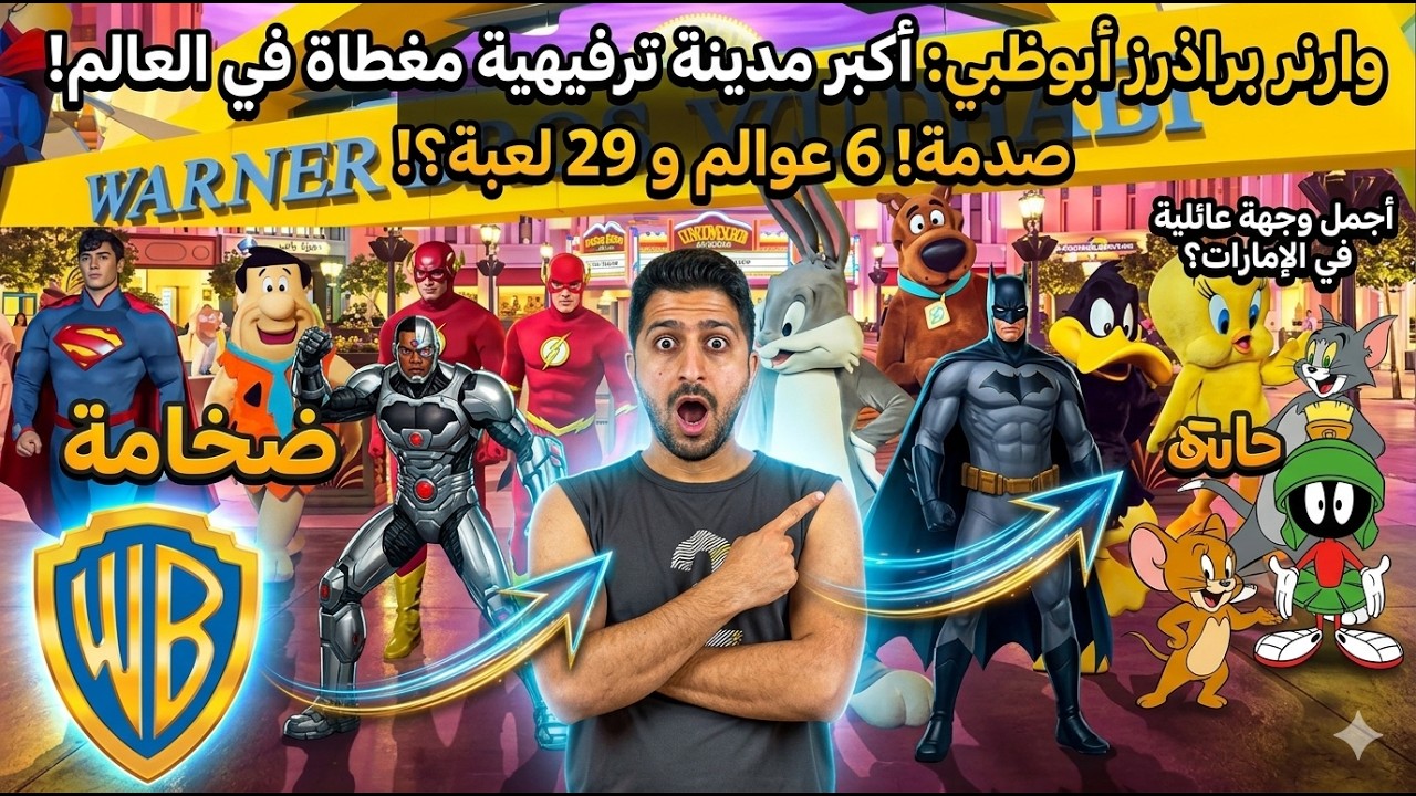 وارنر براذرز أبوظبي 🇦🇪 | أجمل وجهة ترفيهية عائلية في الإمارات؟!