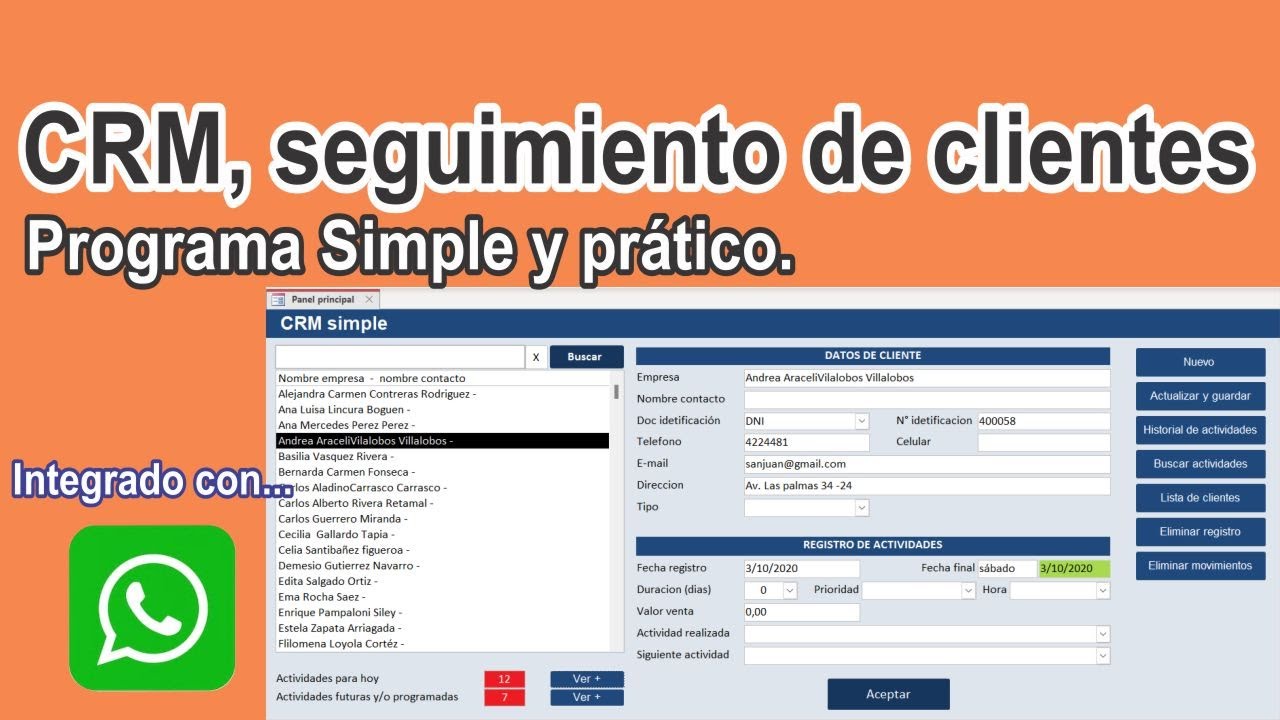 CRM simple y pr&aacute;ctico seguimiento de clientes (S3)
