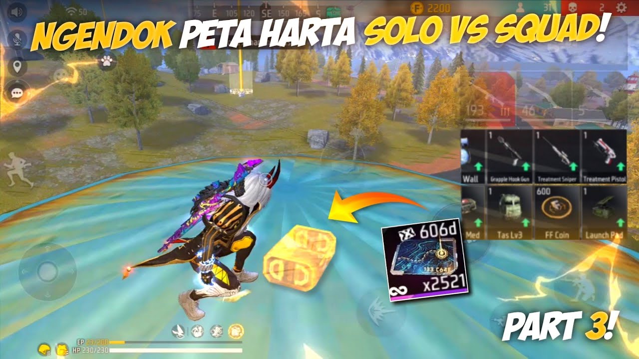 NGENDOK SOLO VS SQUAD PAKAI PETA HARTA‼️DAPAT MAP ALPINE AUTO PANEN KILL