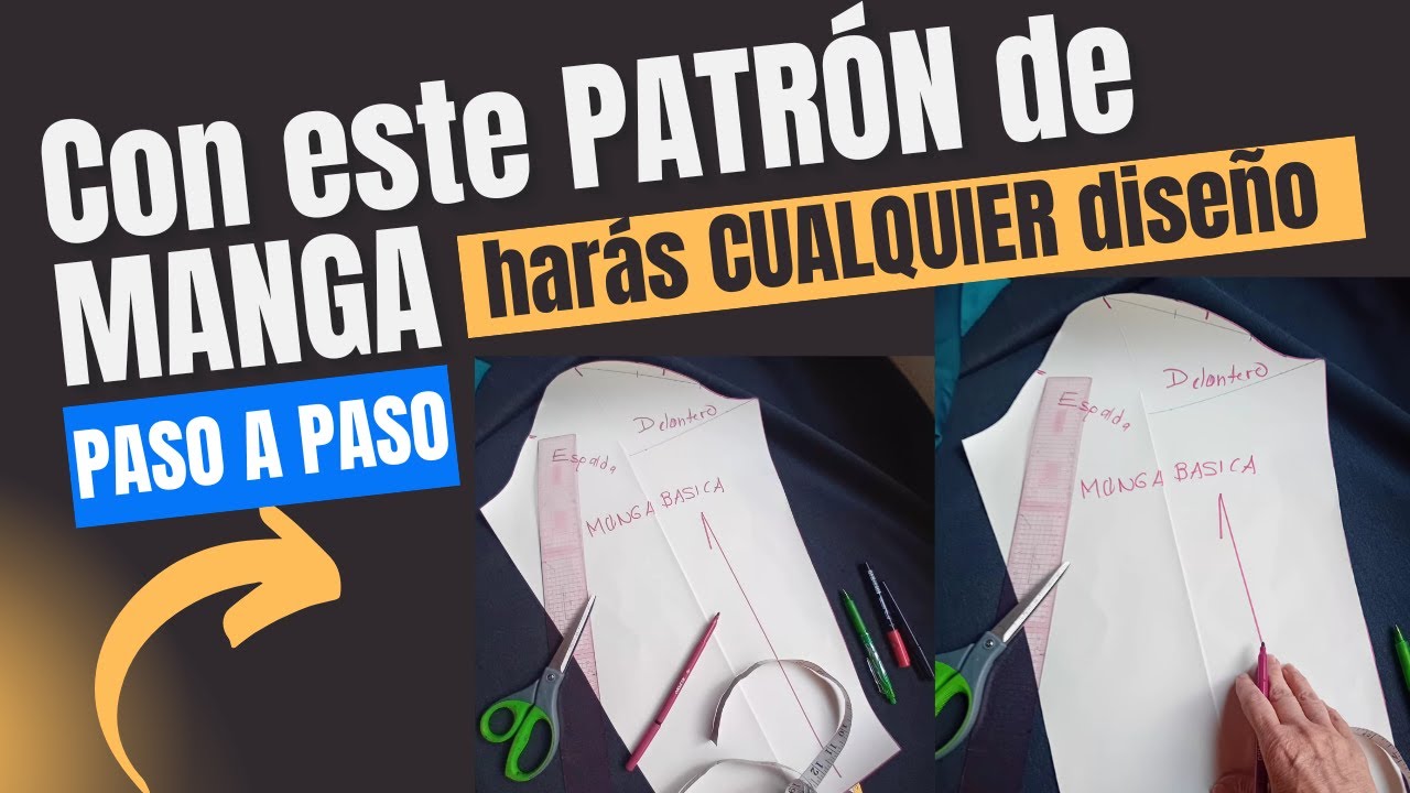 Patrón básico de manga: aprende la base perfecta desde cero✂ Clase: 2