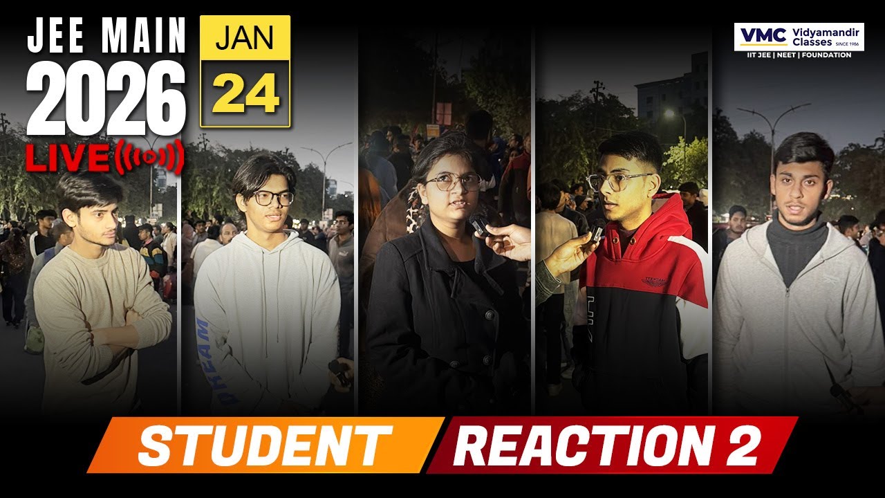 JEE Main 2026: 24th Jan Shift 2 Exam Student Reaction #jee2026 #vmc