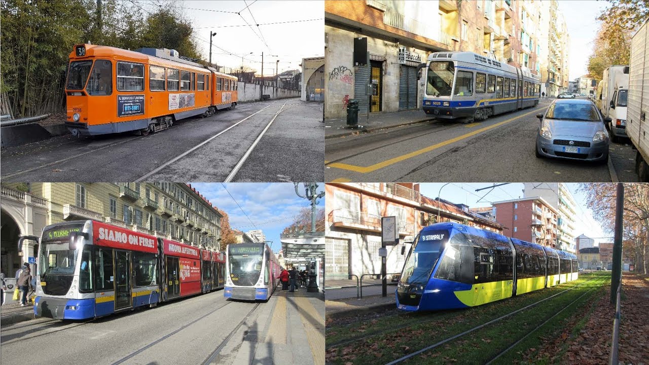 Trams In Turin/Torino, Italy.
