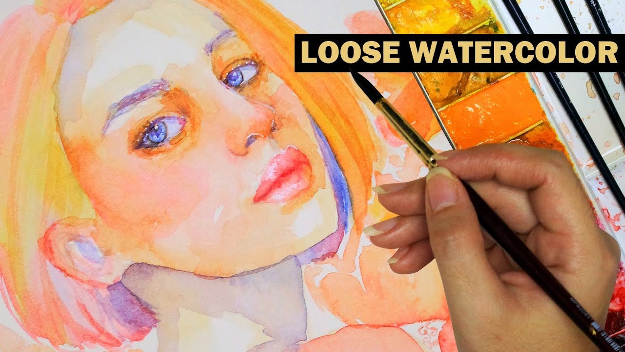 How to Paint Loose Watercolor Portrait Tutorial | Painting for Beginners |  Philippines