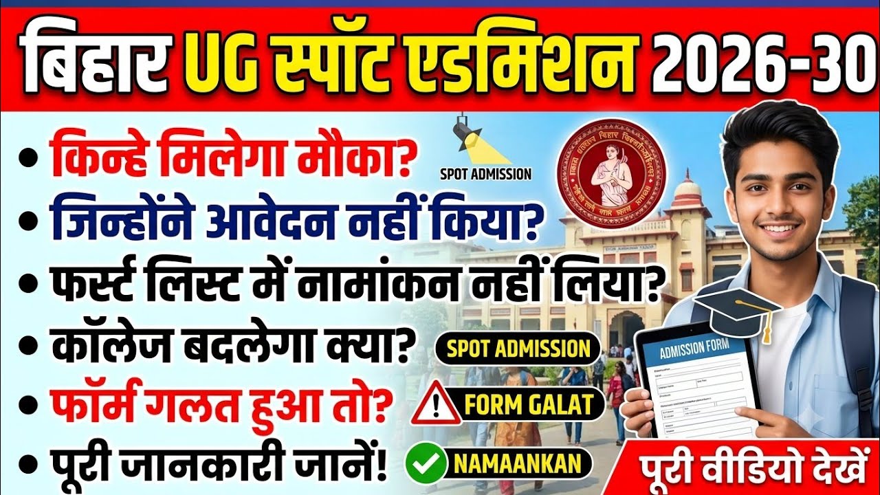 Lnmu ug spot admission 2026 | Ppu Ug Spot admission 2026 Online Apply | brabu Ug Spot Admission 2026