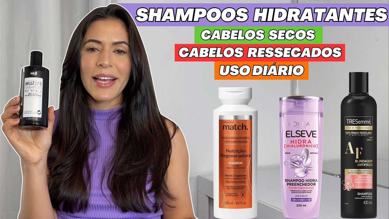TOP 7 SHAMPOO HIDRATANTE PARA USO DIÁRIO [Cabelos Secos; Cabelos Ressecados] | Larisse Gama