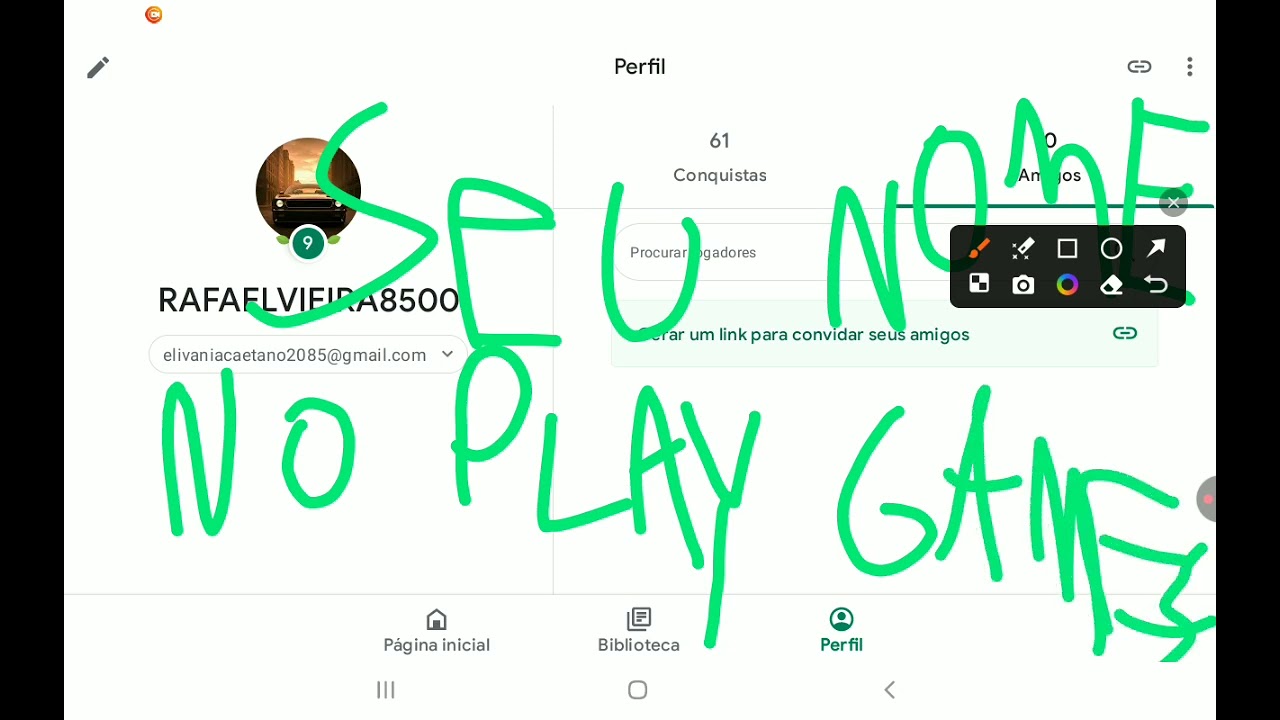 Mostrando o meu Play games @UDaviGames 