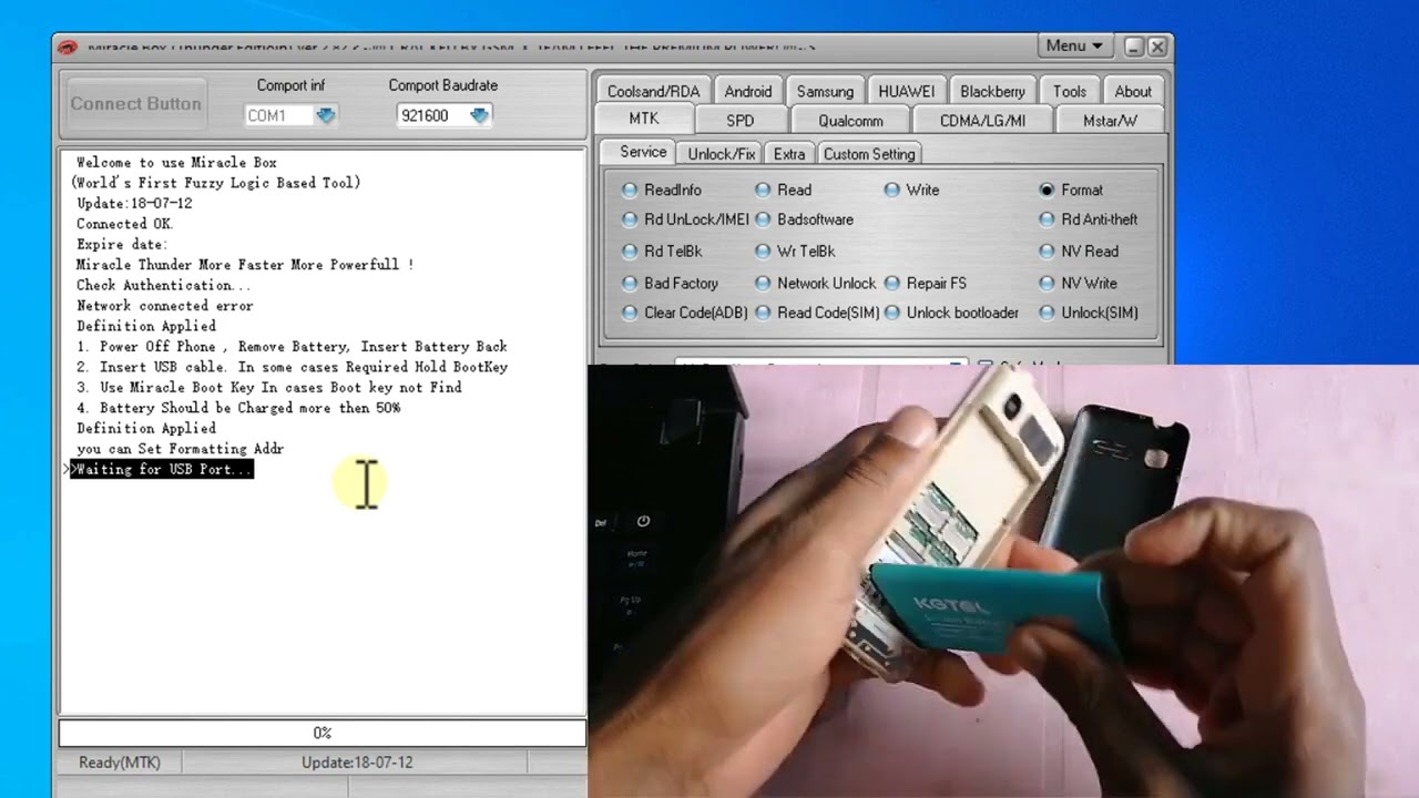 COMO REMOVER O CÓDIGO DE KGTEL K5606 USANDO O MIRACLEBOXCRACK2023