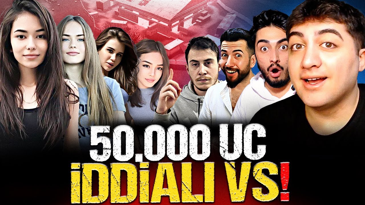 4 YOUTUBER VS 4 E-SPORCU KIZ! (50.000 UC CEZALI) | PUBG Mobile