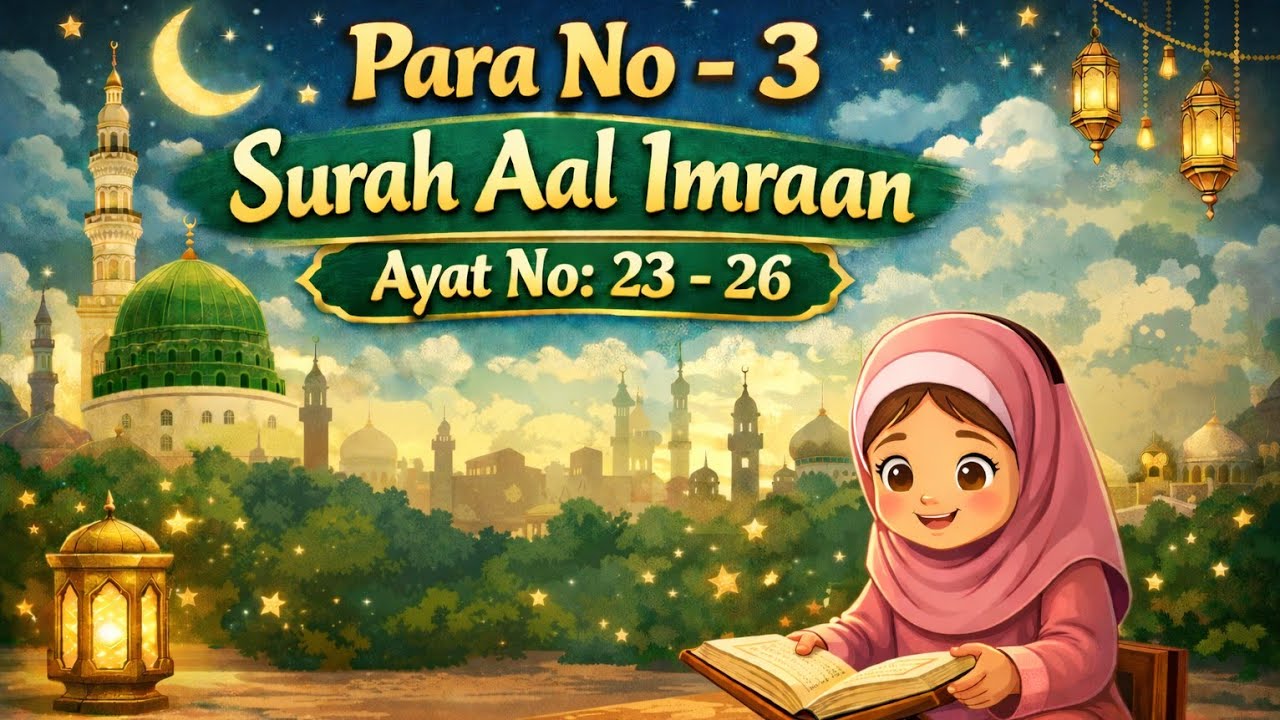 LIVE | How To Learn Surah Aal Imraan | Para No-3 | Ayat No 23-26 | Quran Tilawat#quranrecitation#❤️📖
