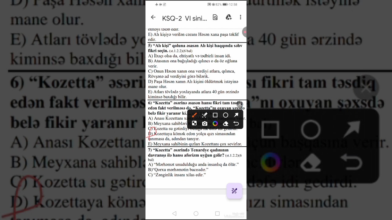 6-cı sinif KSQ 2 – A Variantı | Ədəbiyyat Suallarının Sadə və Aydın İzahı 🌟