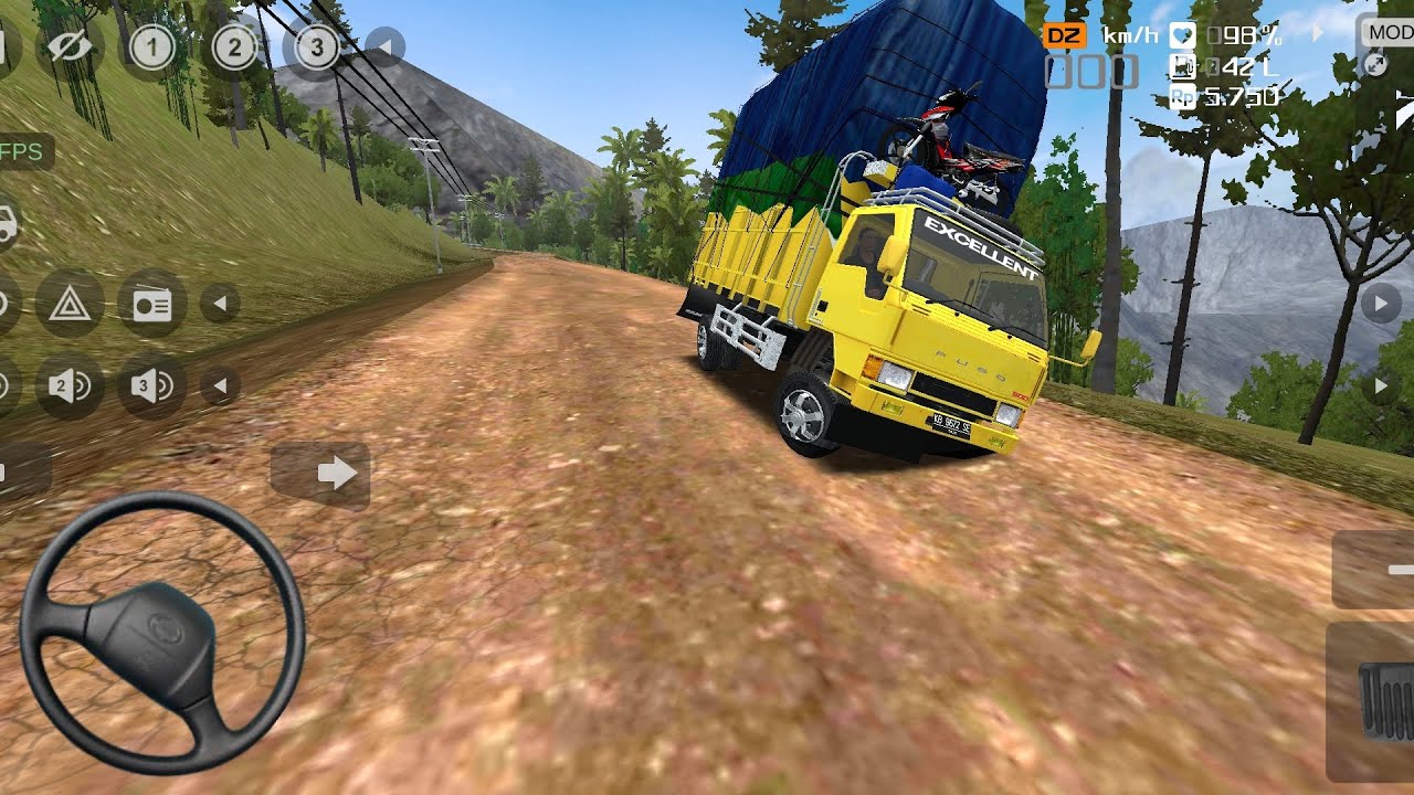 Game Truck Herex Kalbar,Oleng Parah Di jalan tanah akibat muatan overload ||Bus simulator indonesia