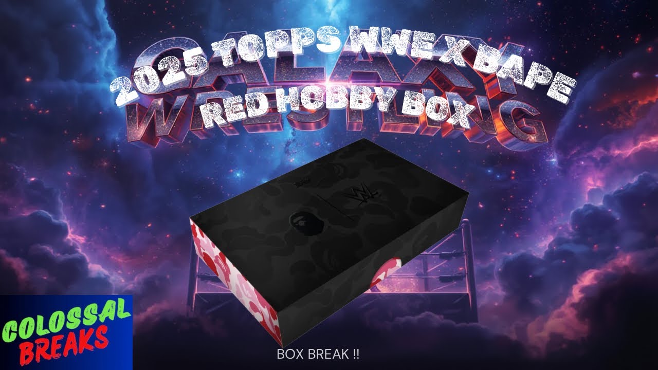 Распаковка коллекционной коробки Topps WWE x BAPE Red 2025 года #wwe #topps