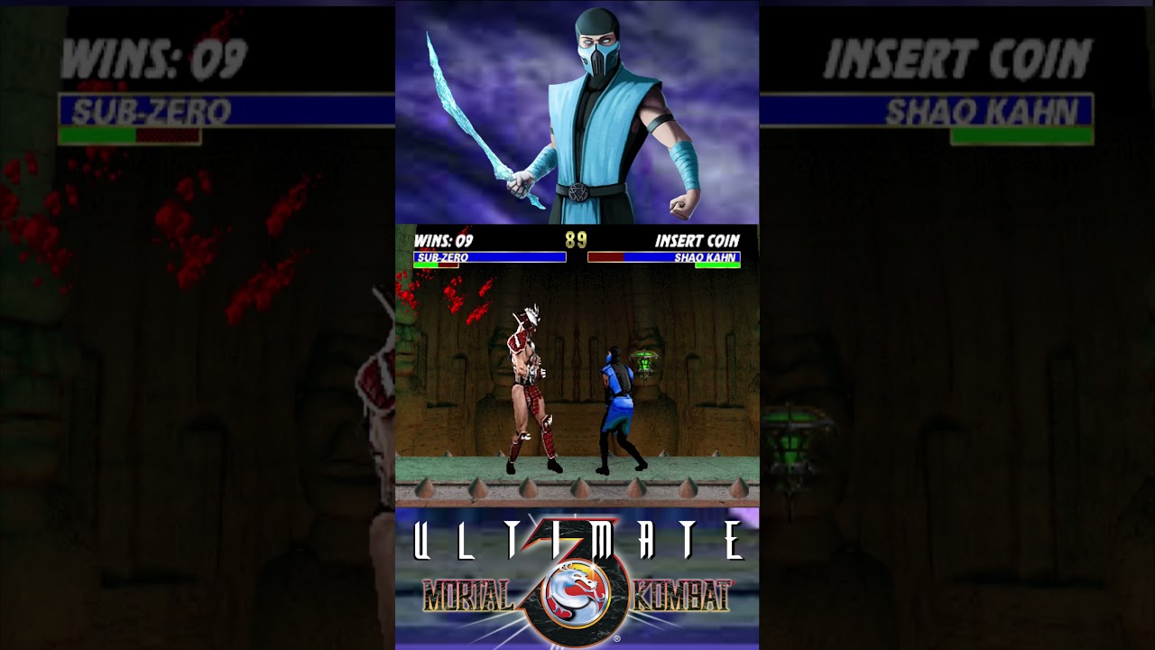 SUB ZERO BRINCANDO COM SHAO KAHN - ULTIMATE MORTAL KOMBAT 3 - UMK3 SUB ZER #umk3 #subzero @6Bot&otilde;es