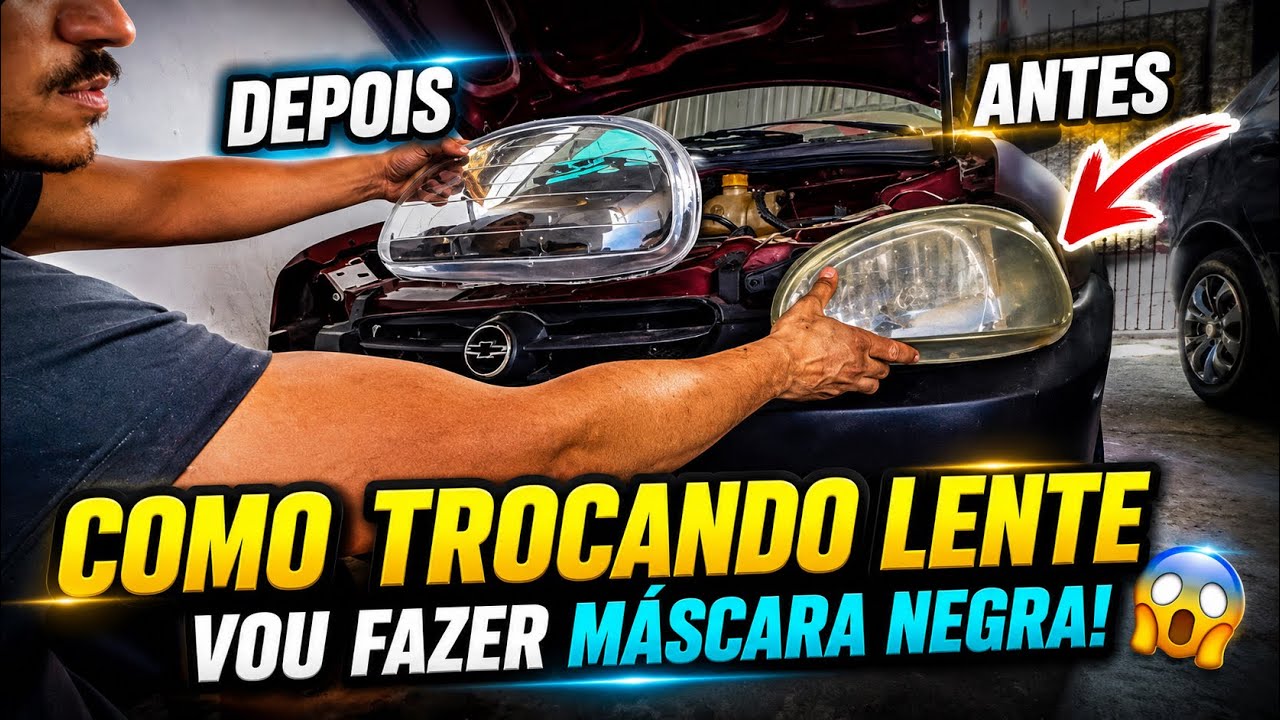 FUI TROCAR O FAROL DO Corsa… e quebrei tudo 😓”
