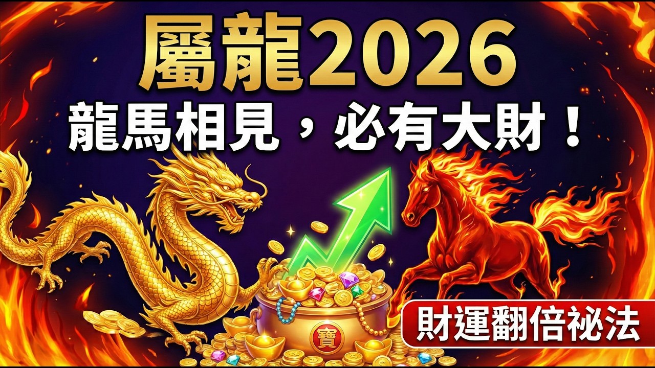 2026龍馬相見，必有大財！生肖龍：如何在馬年佈局，讓家運從此一飛沖天？#2026生肖龍運勢 #屬龍2026運勢 #2026馬年 #風水佈局 #招財 #生肖龍 #改運 #偏財運 #屬龍 #居家風水