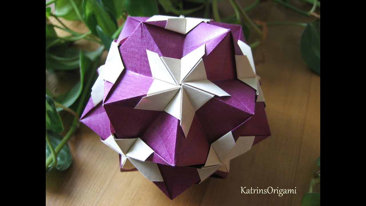 Origami ჱܓ Ruby Flower ჱܓ Kusudama
