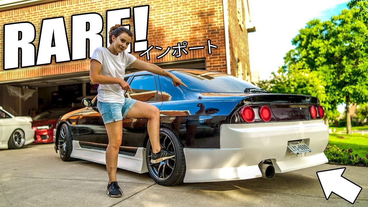 Test-fitting my *RARE* R33 CUSTOM BODY KIT FROM JAPAN!