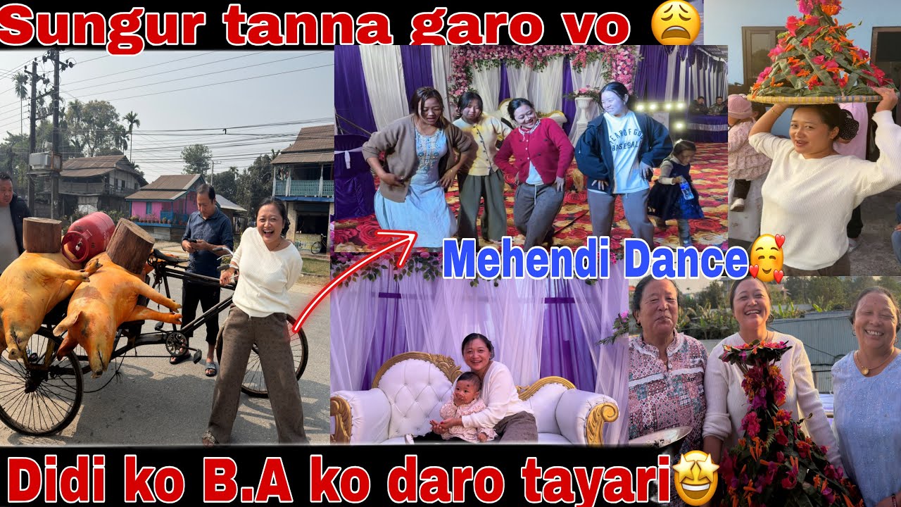DIDIKO BIBAHAKO DHUMDHAM TAYARI HUDAI ||DIDI BOINI MEHENDI DANCE🤩🥰