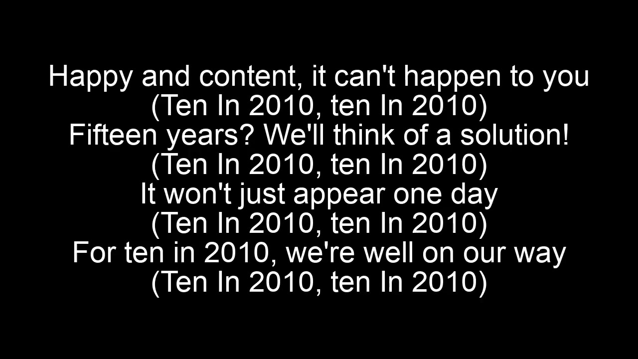 Bad Religion-Ten In 2010 Lyrics