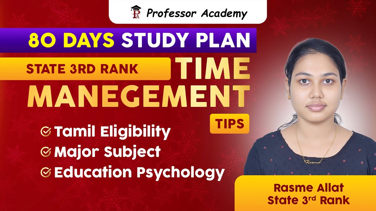 State 3rd Rank: Less Books, More Revision - My Success Formula - Rasme Allat | PG TRB Achiever