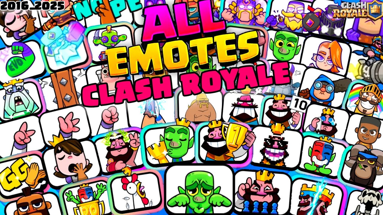 All 455 Clash Royale Emotes  (2016_2025) | (Season1_Season70)