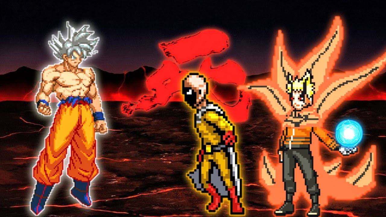 What😱lSon Goku MUI 3.4 VS Accurate Saitama Serious Mode OP & Baryon Naruto V3 OP in Jump Force Mugen