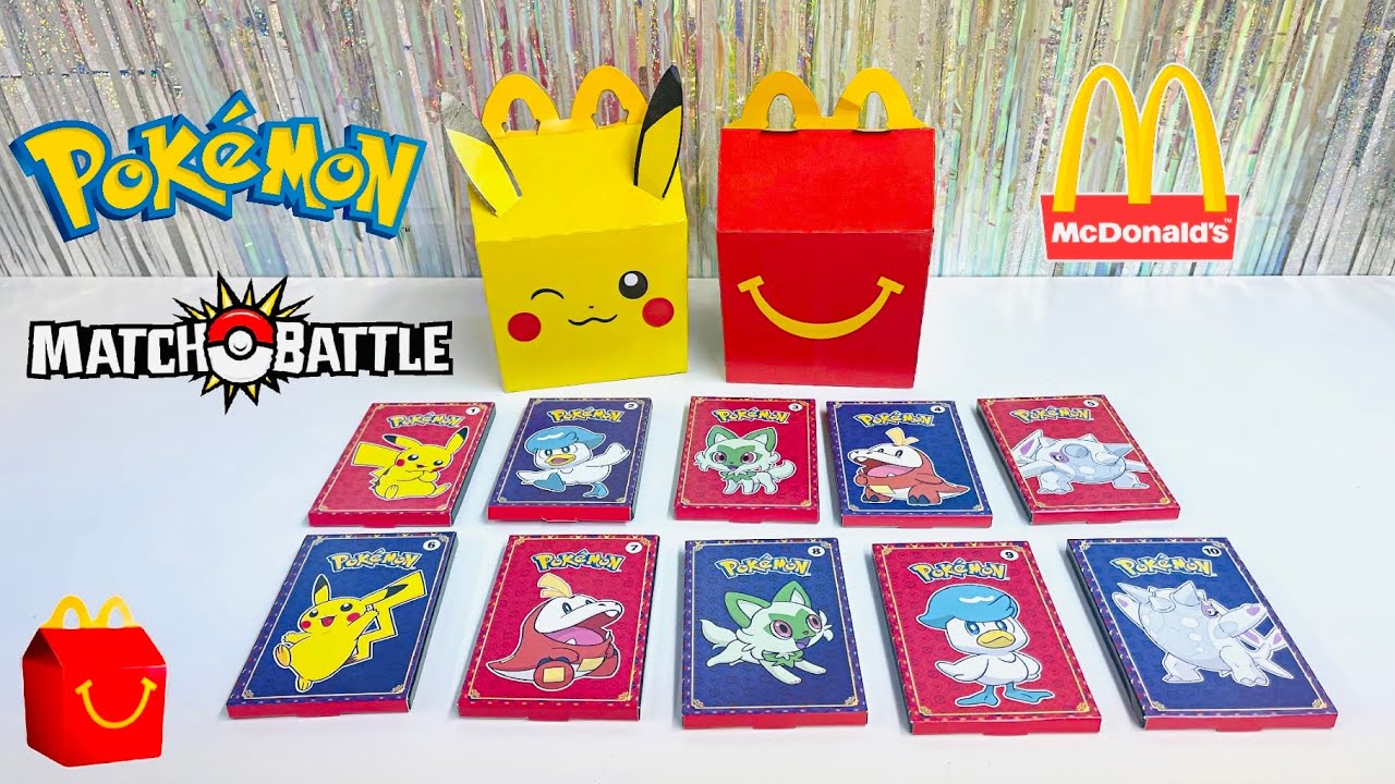 Коллекция Happy Meal от McDonald’s POKÉMON Match Battle! Полный набор, сентябрь 2023 г. 💛