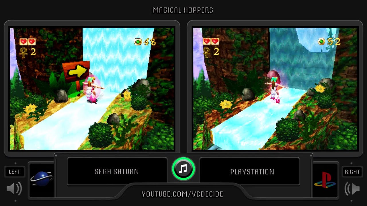 Magical Hoppers (Sega Saturn vs Playstation) Side by Side Comparison