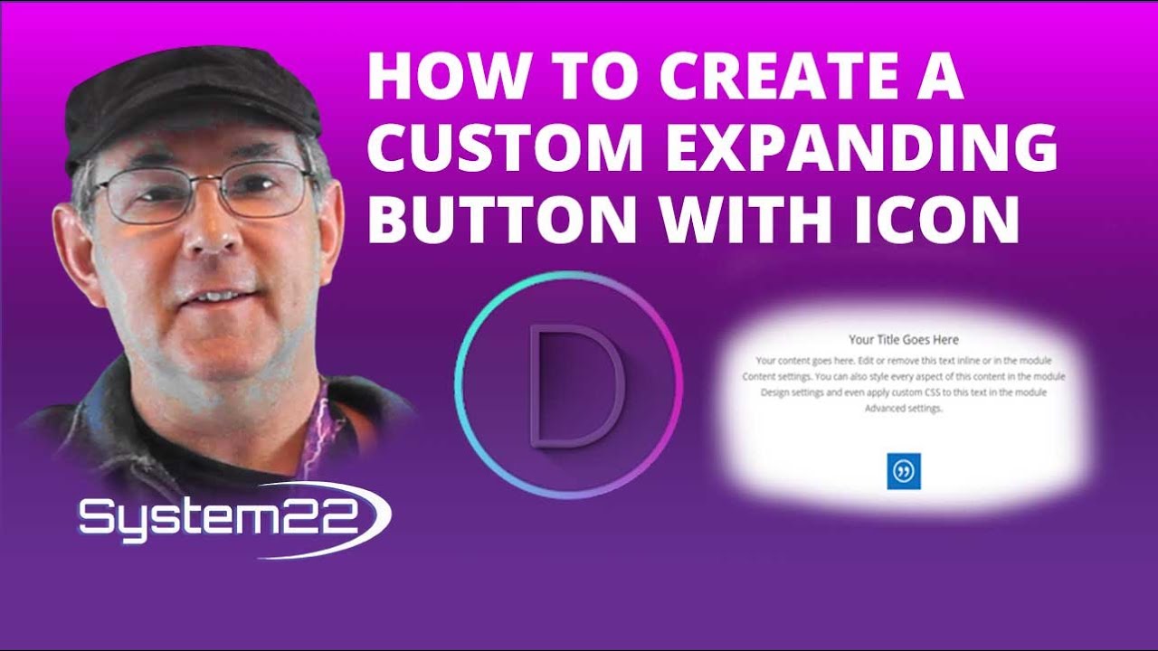 Divi Theme How To Create A Custom Expanding Button With Icon 👍👈