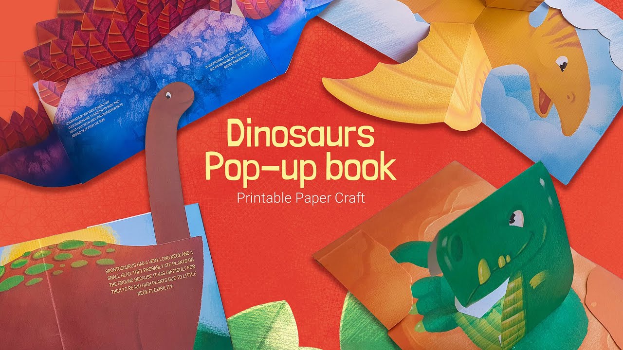 DIY Dinosaurs pop-up book - how to guide