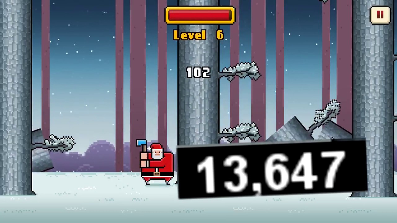 Timberman 100+ in 13:647 seconds (former world record)