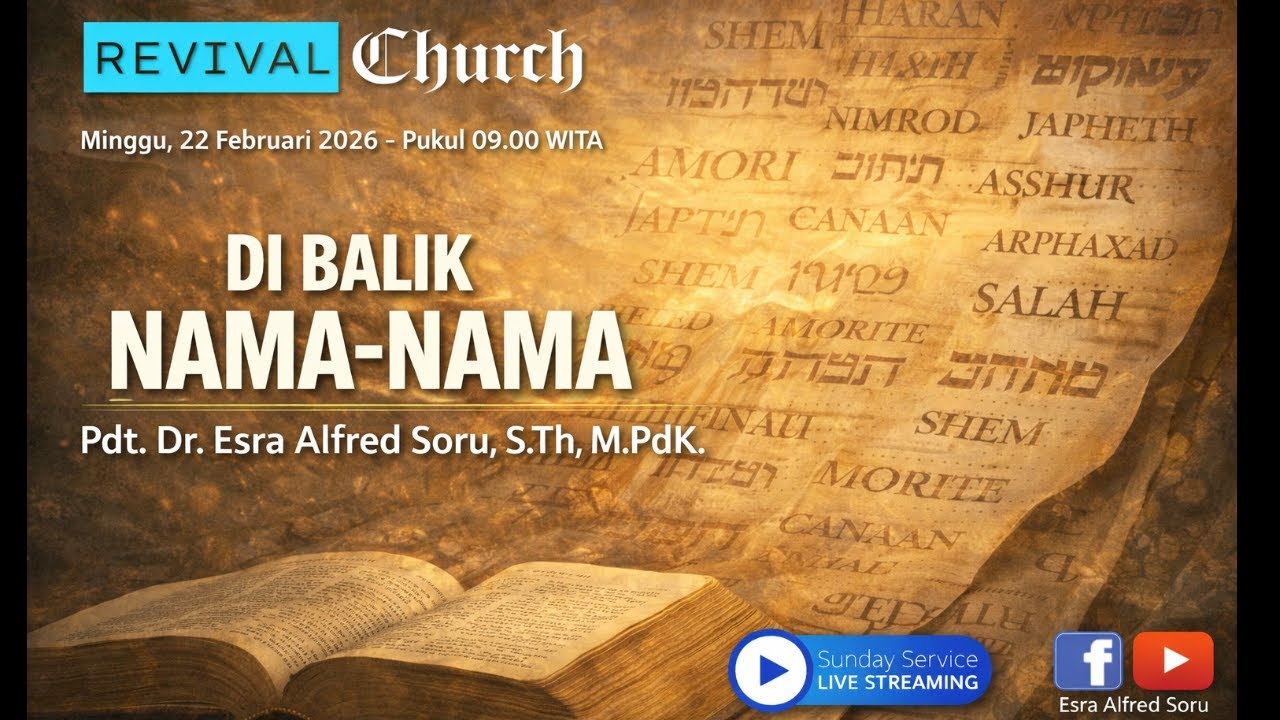 IBADAH ONLINE GKIN REVIVAL KUPANG | 22 FEB 2026 | 09.00 WITA | DIBALIK NAMA-NAMA | Ps. Esra. A. Soru