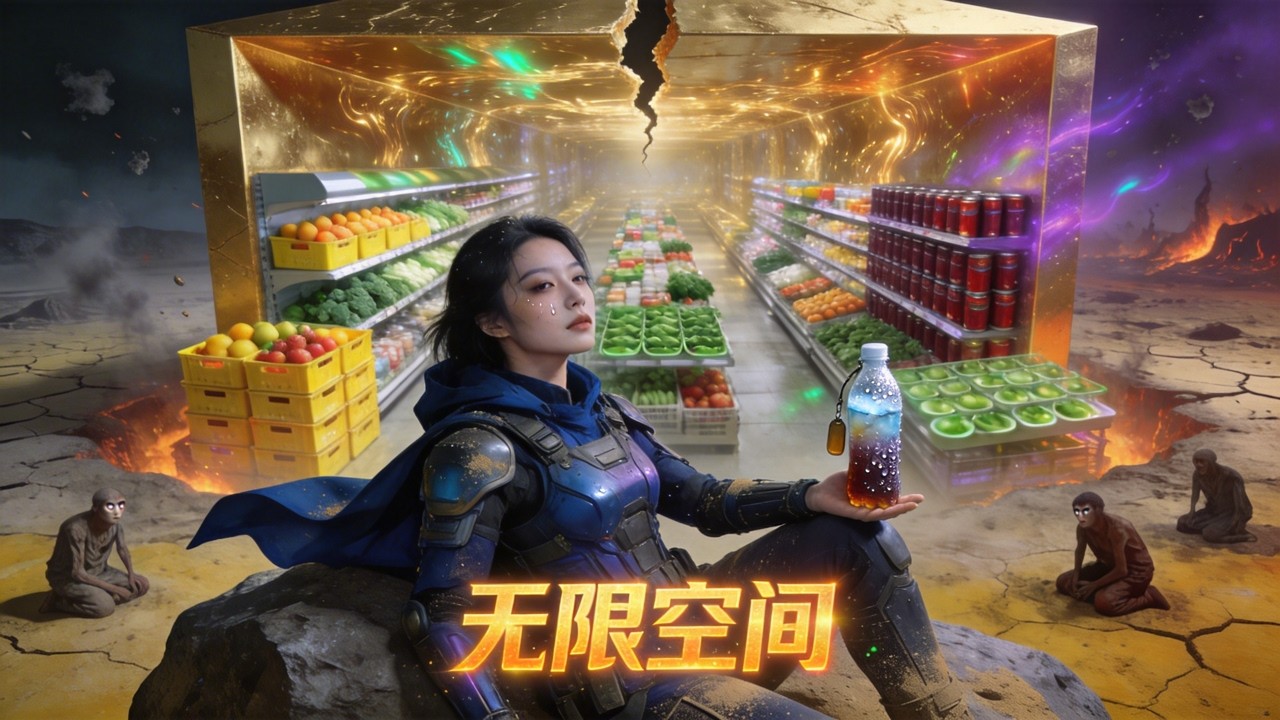 極寒降臨：全網幫我「砍一刀」！0元拼到「無限物資空間」，全球饑荒？我把神級和牛當零食！