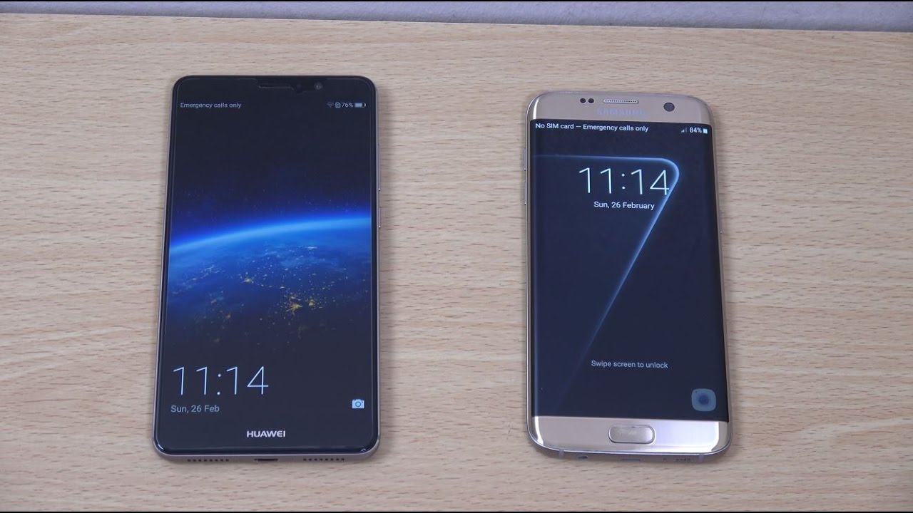 Huawei Mate 9 vs Samsung Galaxy S7 Edge Android 7.0 Nougat - Which is Fastest?
