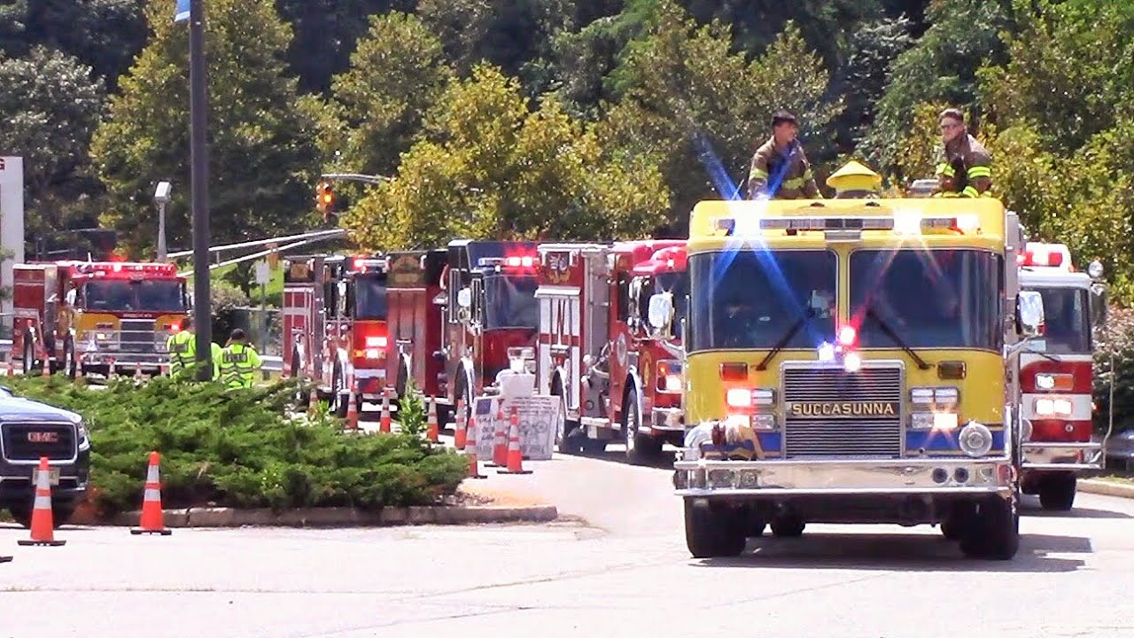 Budd Lake Fire Department Rescue 55 Wetdown 8-17-19