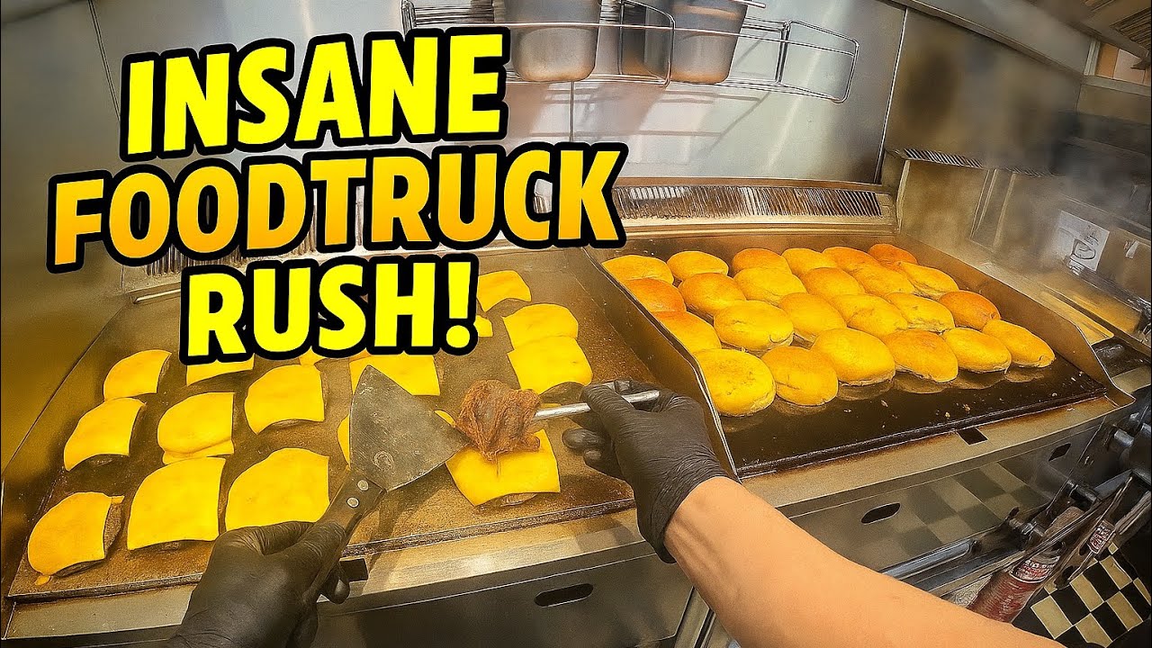 POV: БЕЗУМНЫЙ ланч-турист на фудтраке. Более 100 бургеров без перерыва. 🔥🍔 Смотри, как наполняетс...