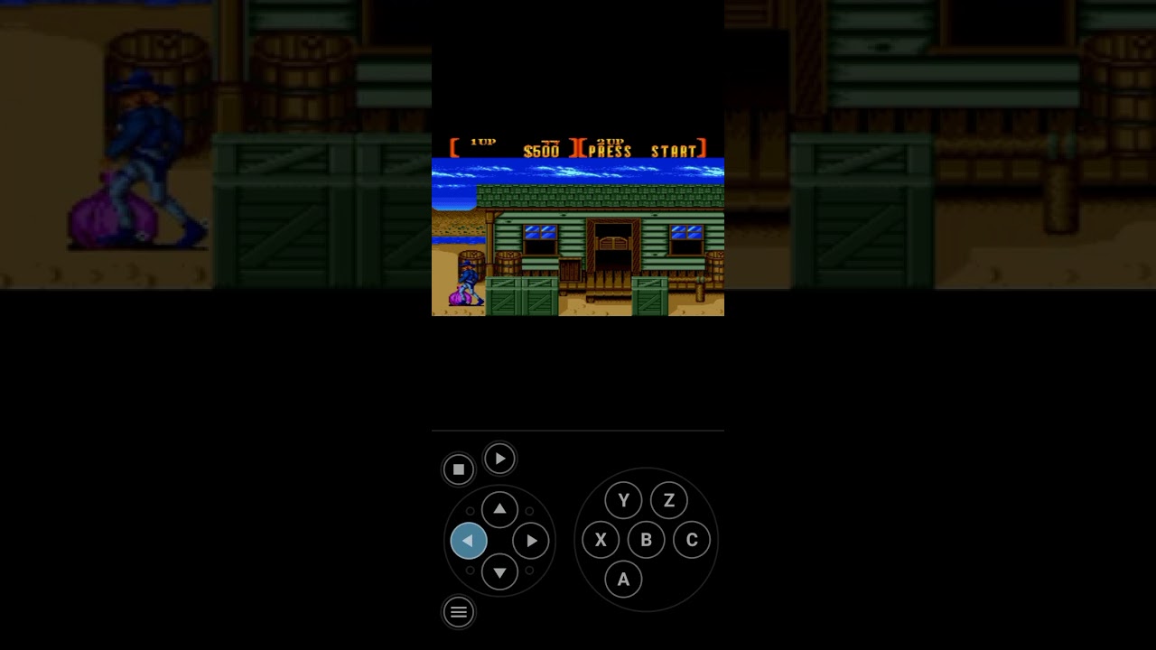 Sunset Riders mega drive gameplay no celular Android beleza curtir e se inscreva no canal 