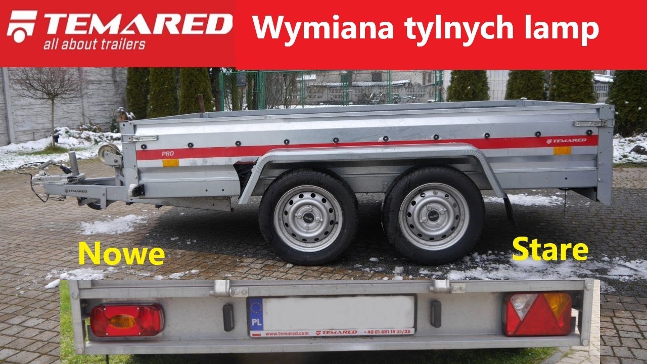 #rpgarażowo. Przyczepka Temared Pro.  Problem z lampami i ich wymiana