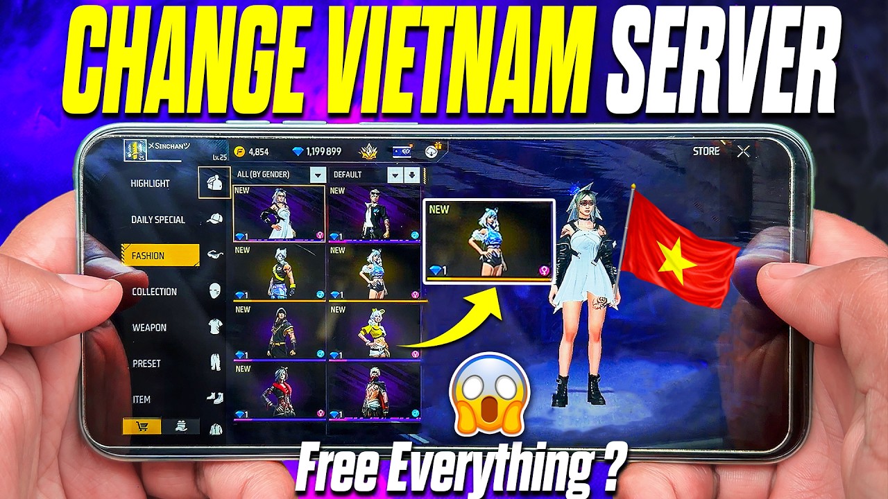Change To Vietnam Server For FREE Rewards! 😱