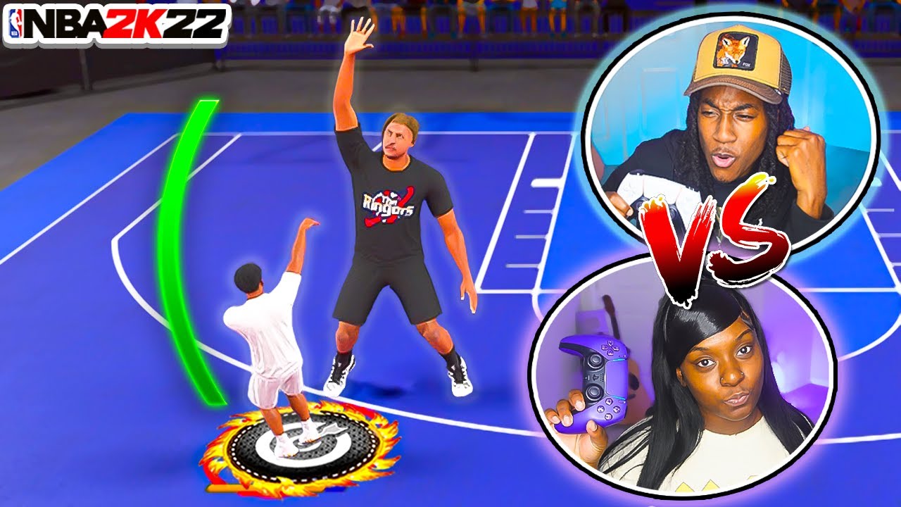 1 на 1 против моей девушки в NBA 2k22!😡 7'7 ДЕМИГОД против 5'4 ДЕМИГОДА