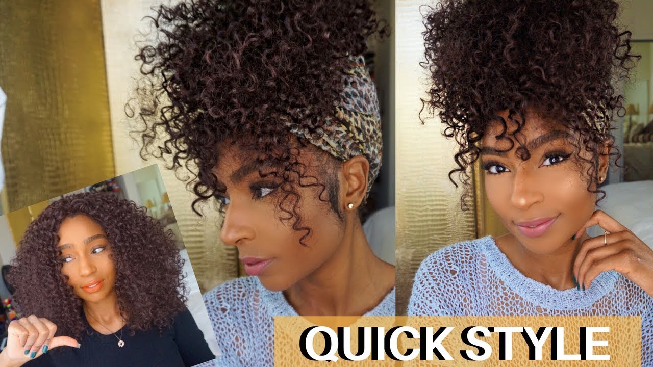How to: Make a Synthetic Curly Wig Look Natural| Bobbi Boss Marina | iamLindaElaine