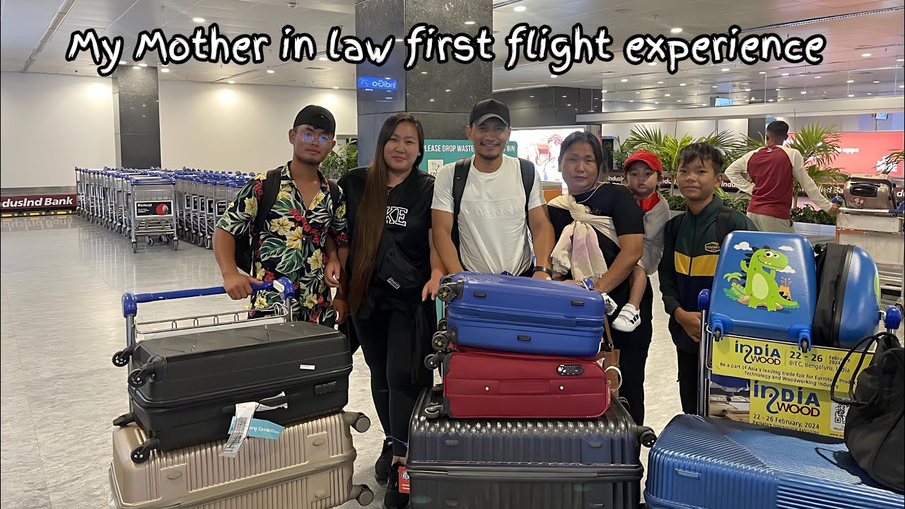 My mother in law first flight ✈️ experience | Family Vlog