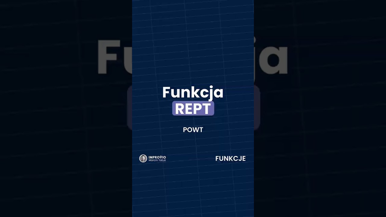 🟣 Funkcja REPT (POWT) #excel #funkcje #improvio
